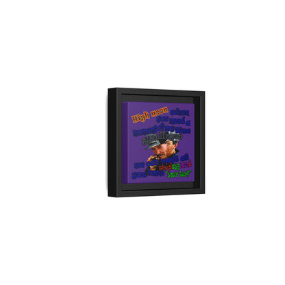 high noon - framed canvas art (purple)