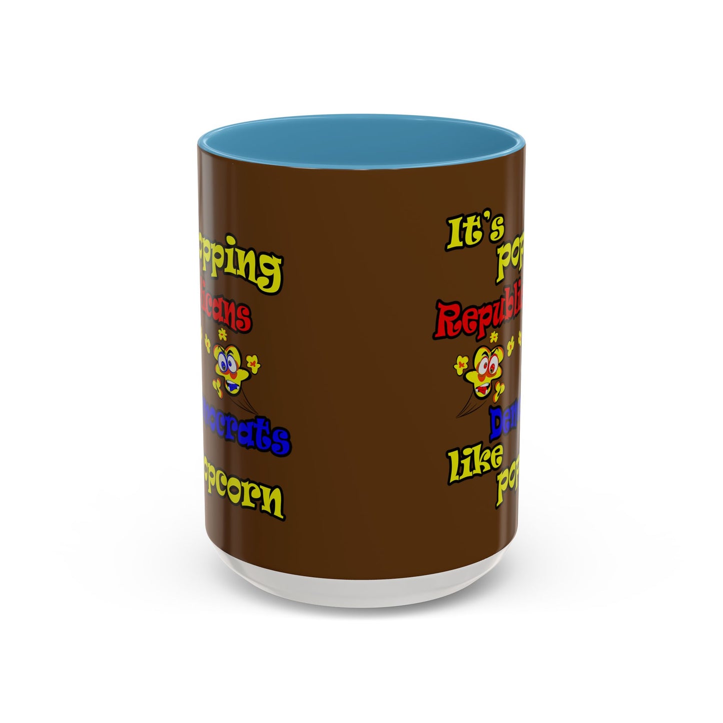 popping like popcorn - Accent Mug (brown)