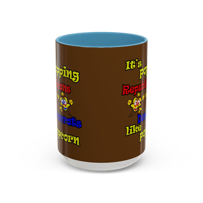 popping like popcorn - Accent Mug (brown)