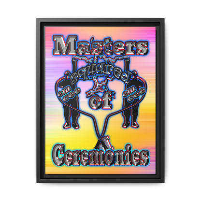 em cee squared - framed canvas art (color blur)