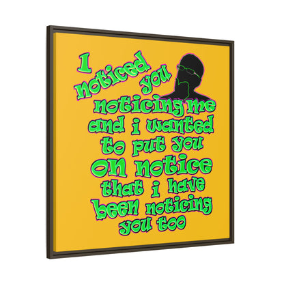 noticed you noticing - framed canvas art (yellow)