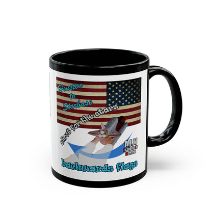 shoot for the stars - Black Mug (white)