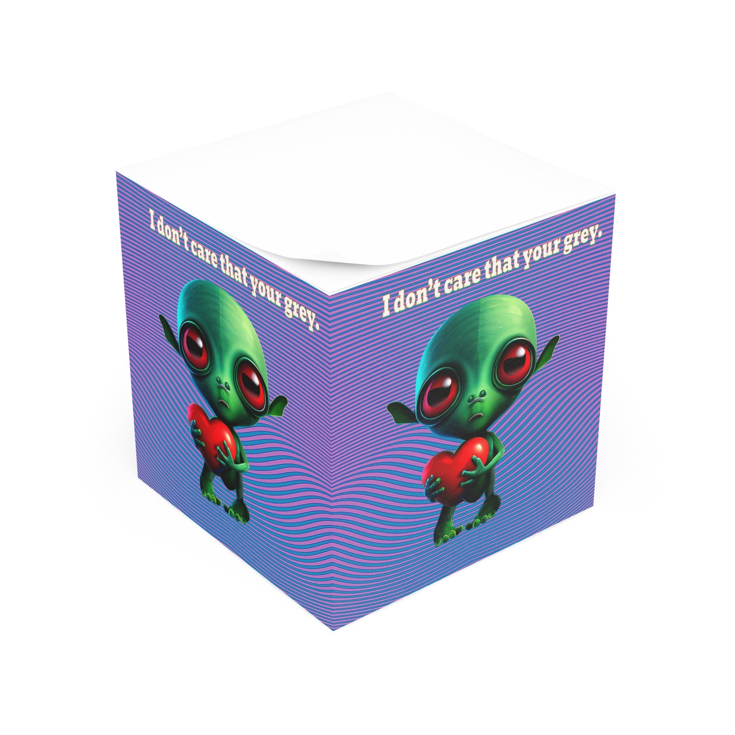 I don't care that your grey - note cube (light blue-purple wave)