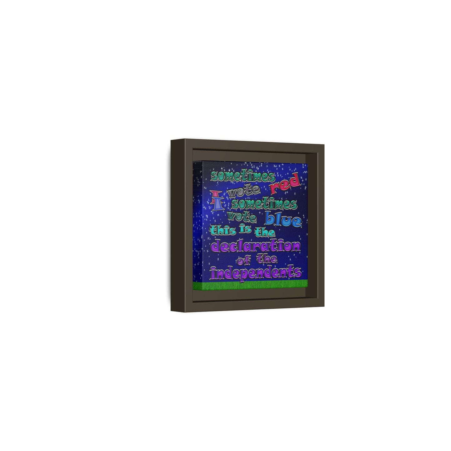 declaration of the independents - framed canvas art ('snoops' background)