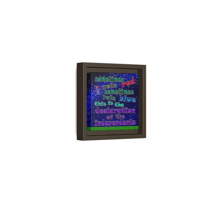 declaration of the independents - framed canvas art ('snoops' background)