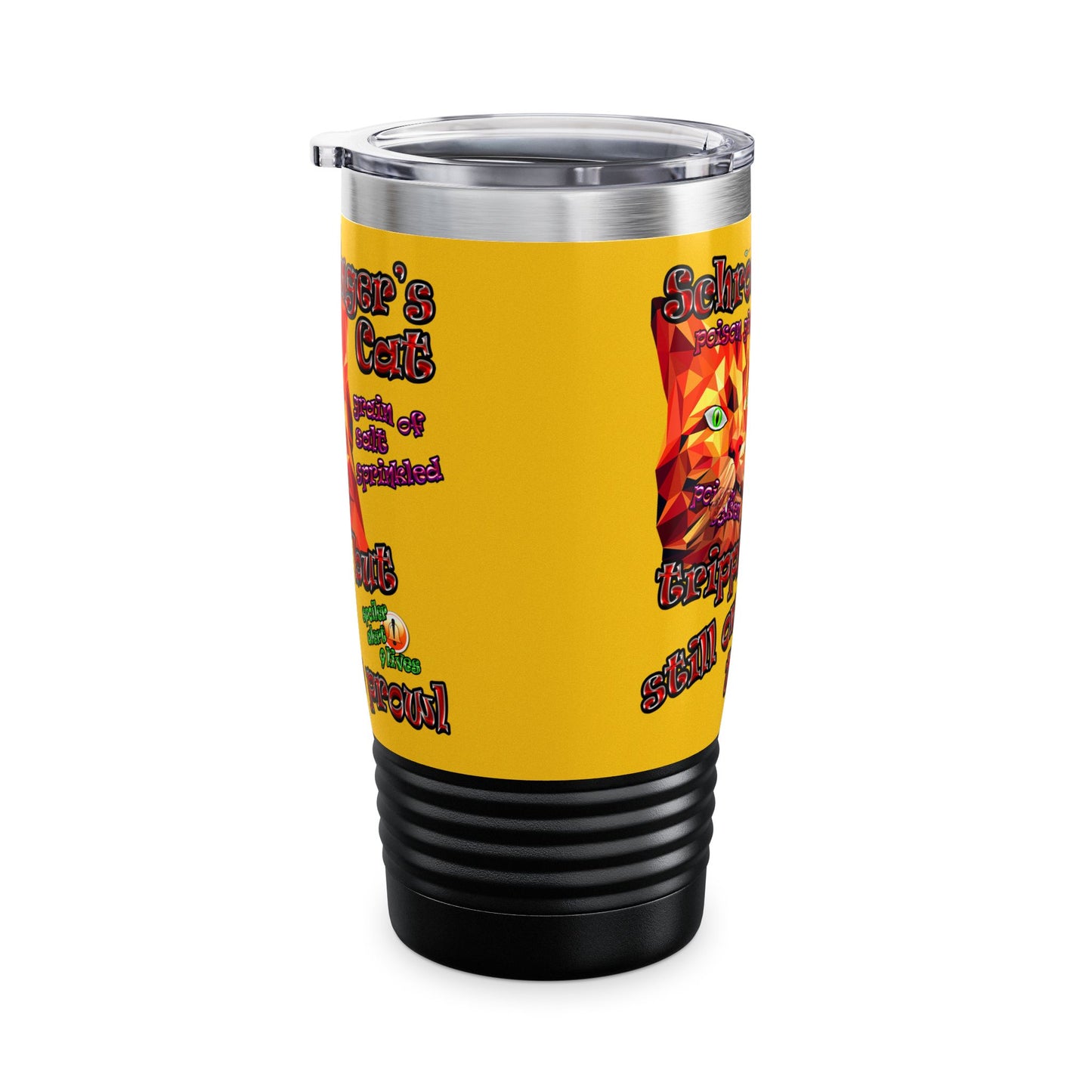 schrodinger's cat - Ringneck Tumbler, 20oz (yellow)