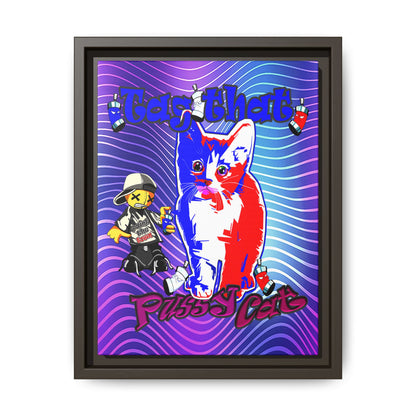 tag that - framed canvas art (purple wave)