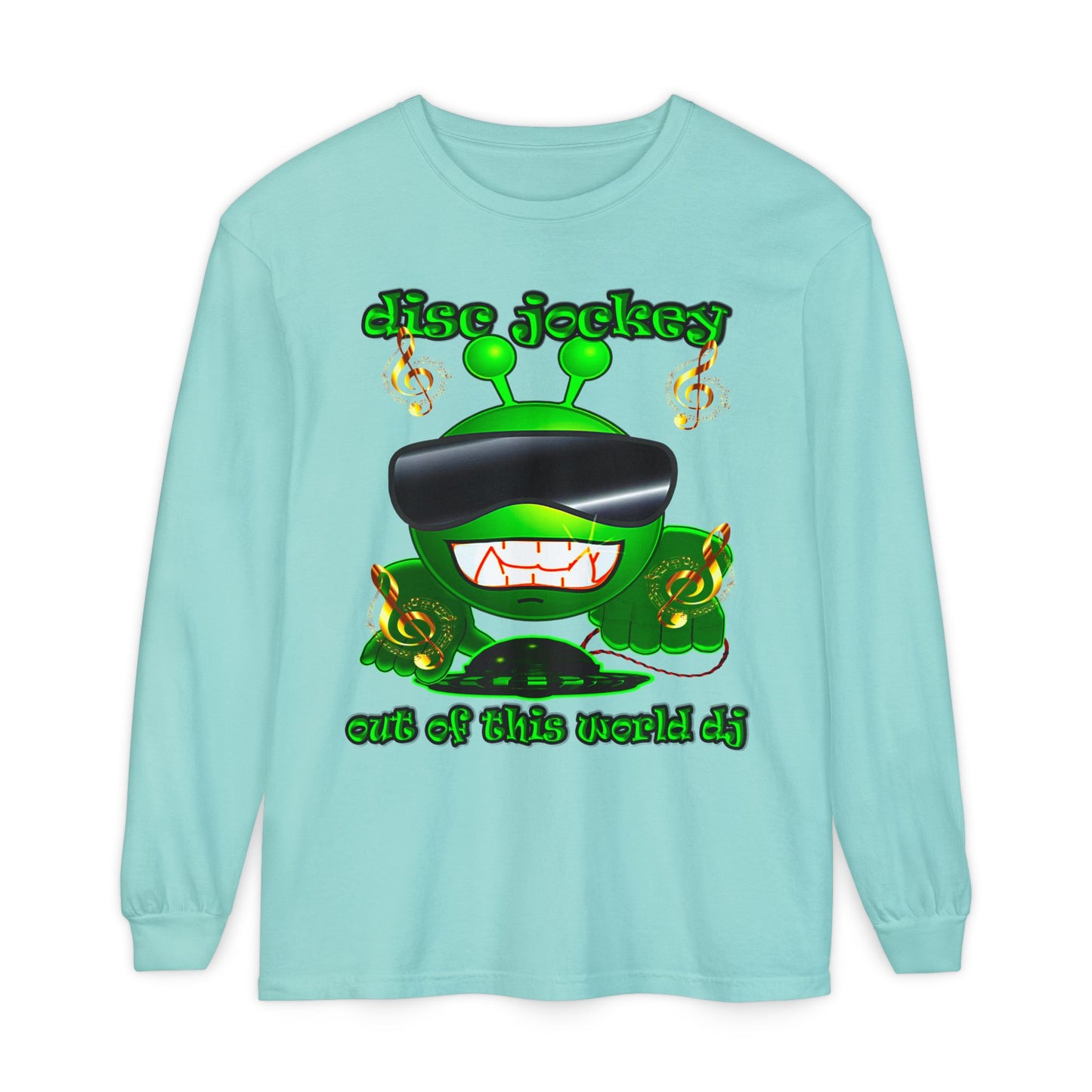 disc jockey - Unisex Garment-dyed Long Sleeve T-Shirt