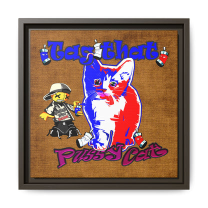 tag that - framed canvas art (brown papyrus)
