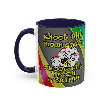 shoot the moon again - Accent Mug (rainbow split)