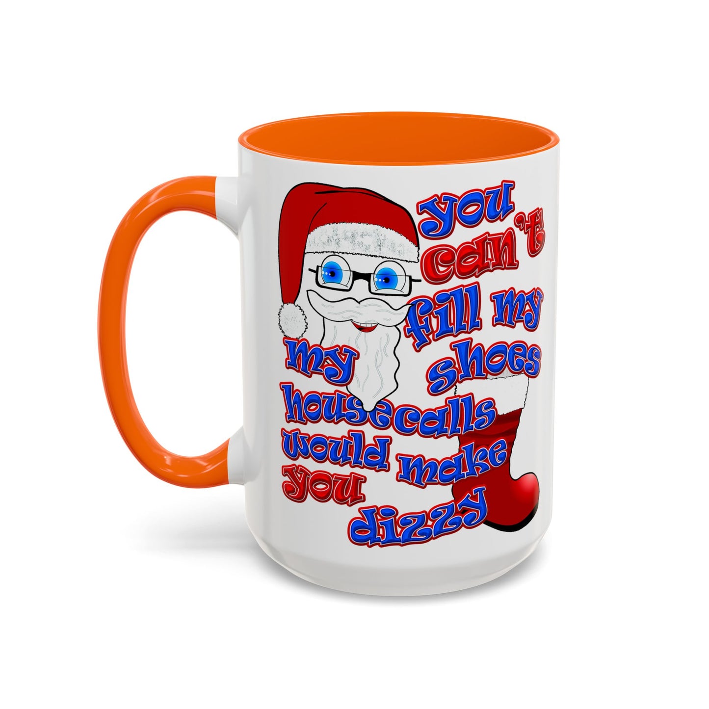 santa's shoes - Accent Mug (white)