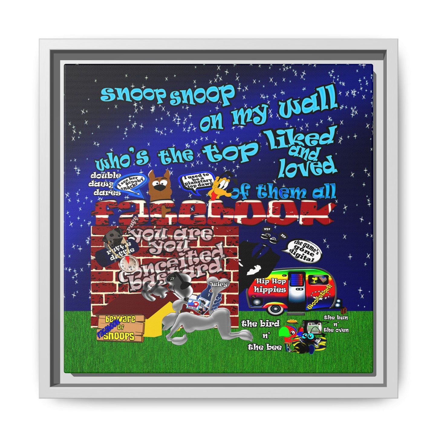 snoops - framed canvas art