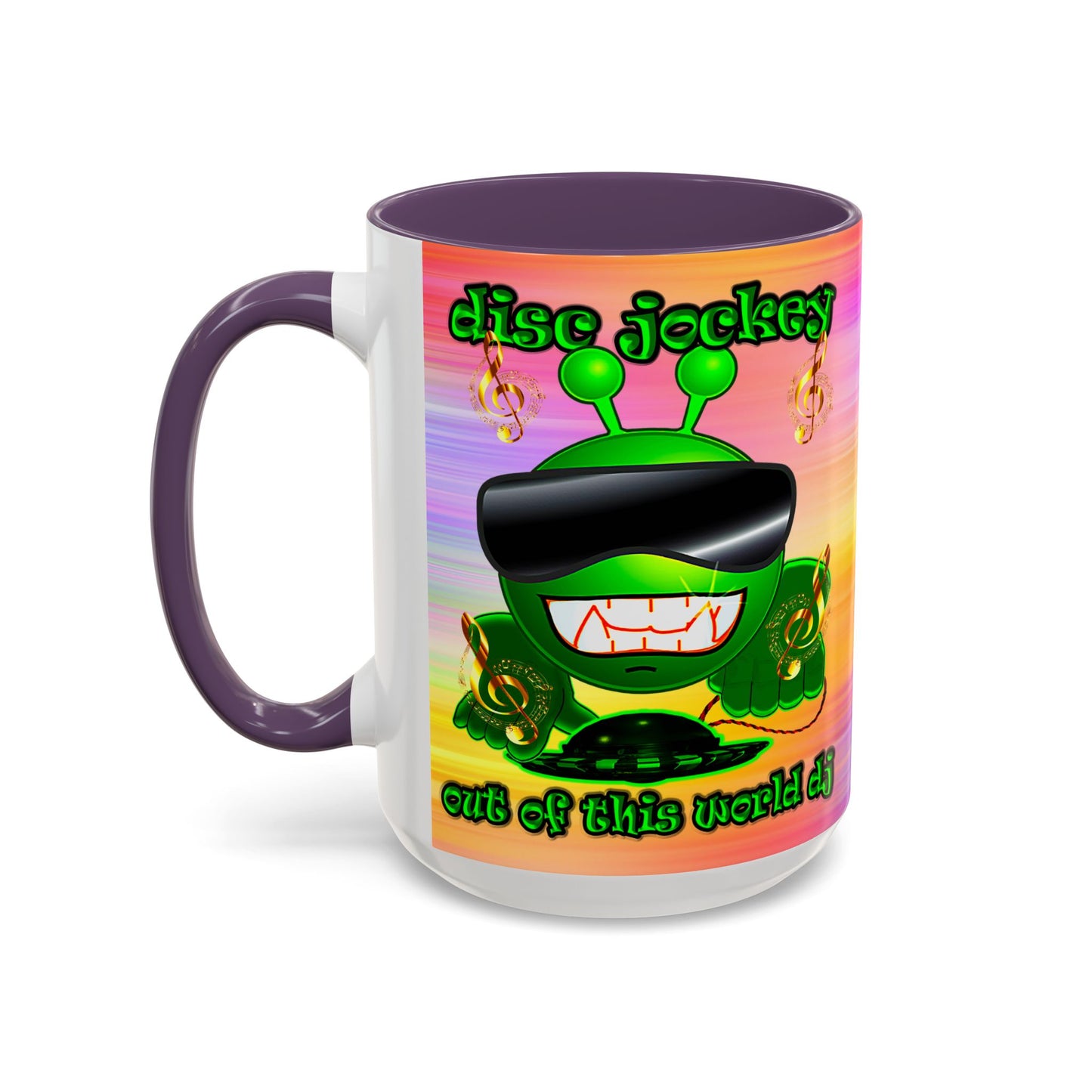 disc jockey - Accent Mug (color blur)