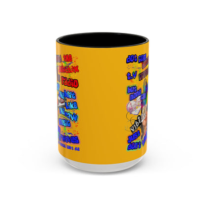 drop the beat - Accent Mug (yellow)
