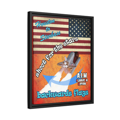 shoot for the stars - framed canvas art (burnt orange)