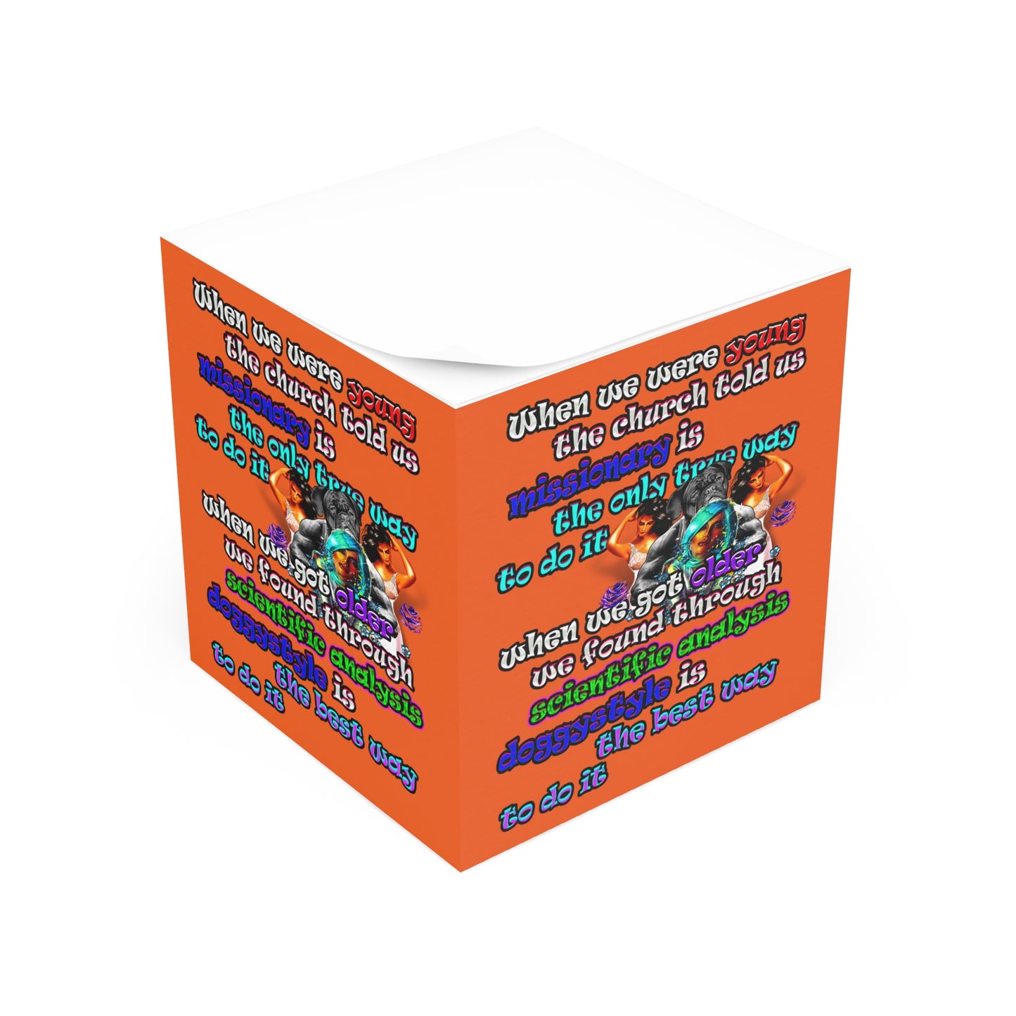 doggystyle - note cube (orange)