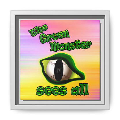 green monster - framed canvas art (color blur)