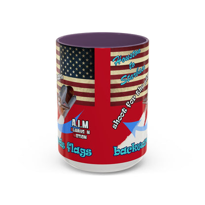 shoot for the stars - Accent Mug (dark red)