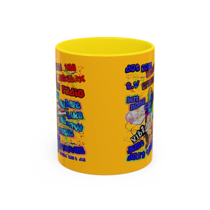 drop the beat - Accent Mug (yellow)