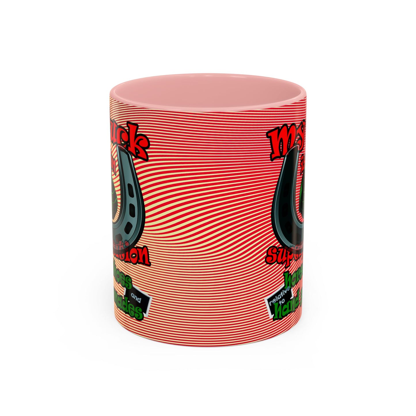my luck - Accent Mug (yellow-orange wave)