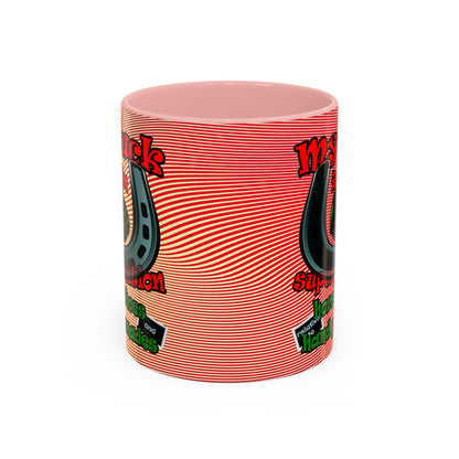 my luck - Accent Mug (yellow-orange wave)