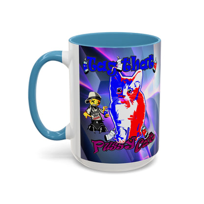 tag that - Accent Mug (grey-pink wave)