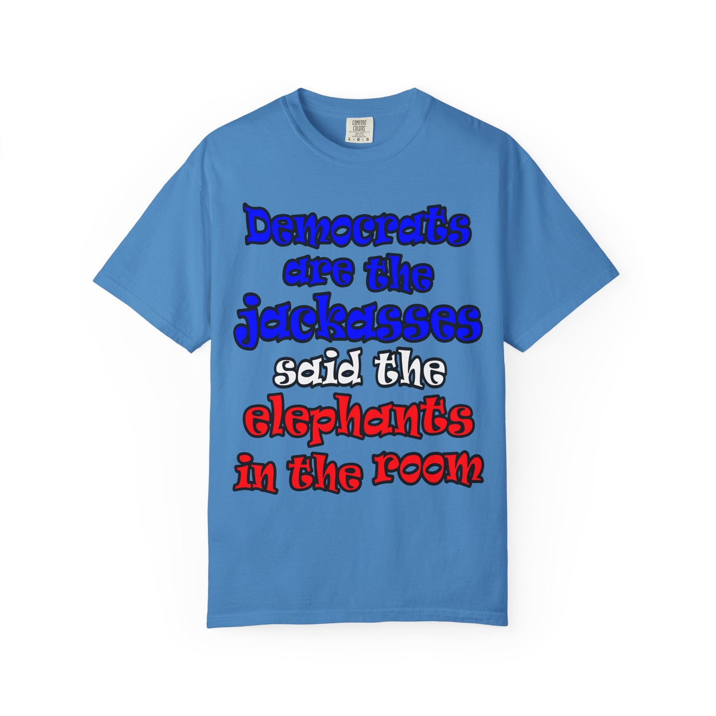 donkeys and elephants - Unisex Garment-Dyed T-shirt