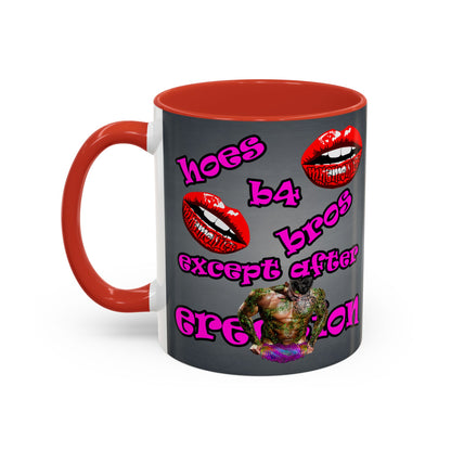 hoes b4 bros - Accent Mug (grey-light grey)