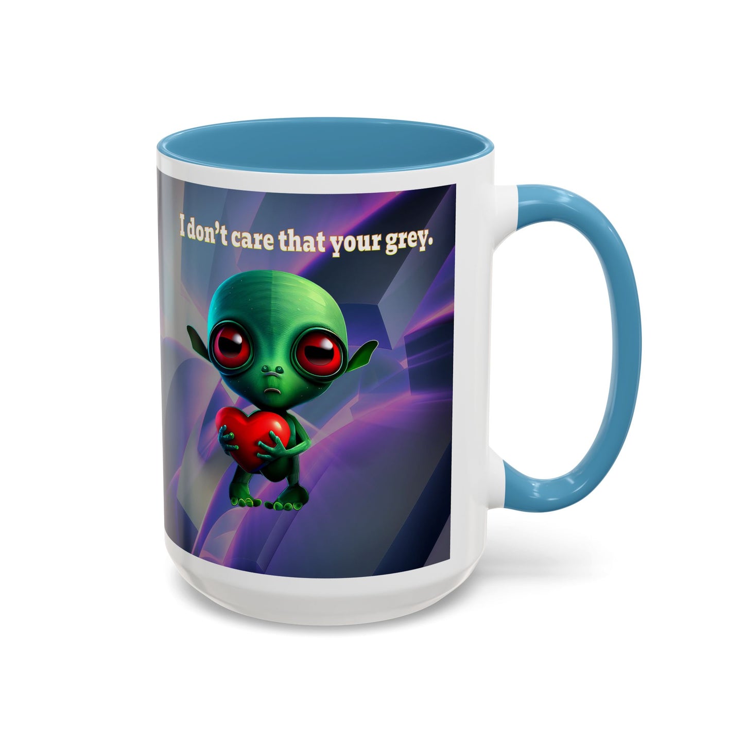 I don't care that your grey - Accent Mug (grey-pink wave)