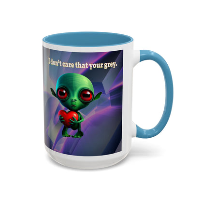 I don't care that your grey - Accent Mug (grey-pink wave)