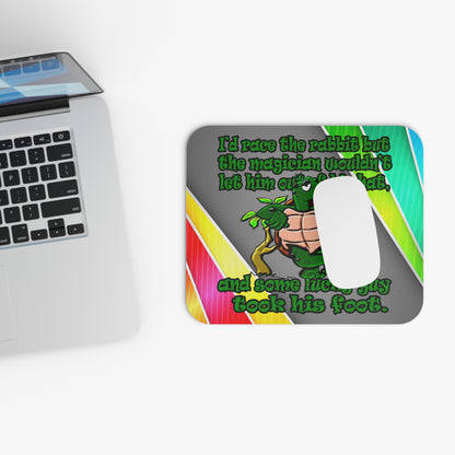 turtle race - Mouse Pad (Rectangle) (rainbow split)