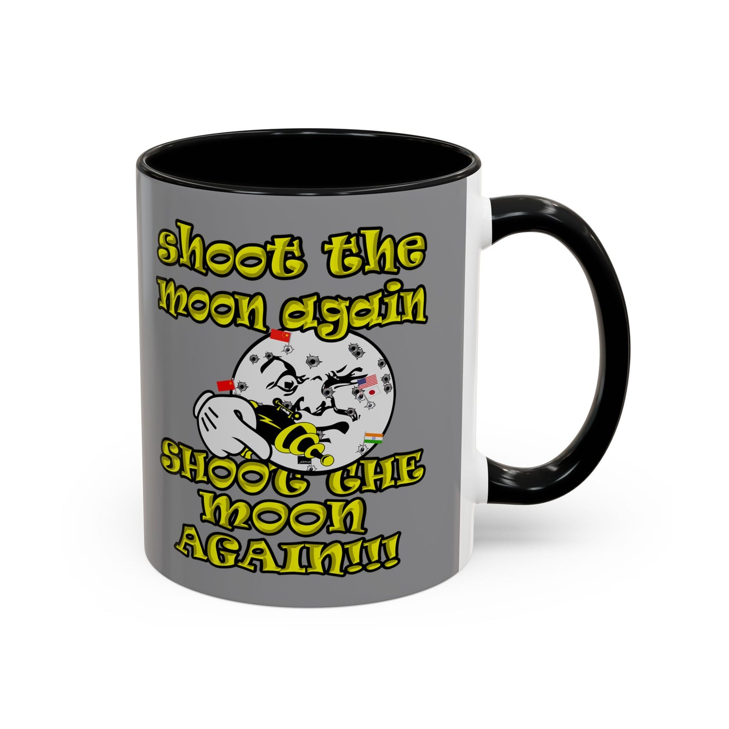 shoot the moon again - Accent Mug (grey)
