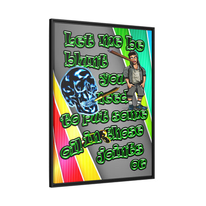 og - framed canvas art (rainbow split)