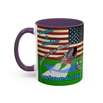 shoot for the stars - Accent Mug (green turf)