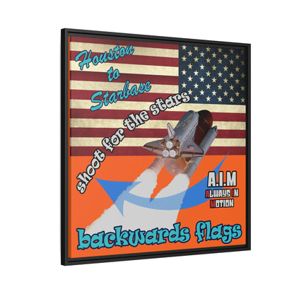shoot for the stars - framed canvas art (orange)