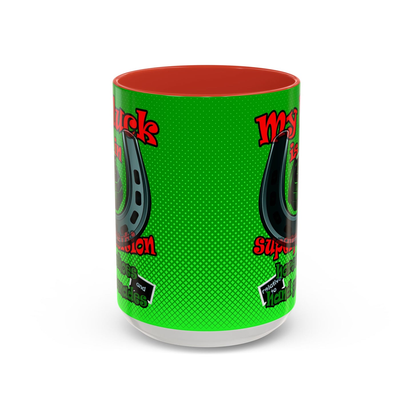 my luck - Accent Mug (logo green)