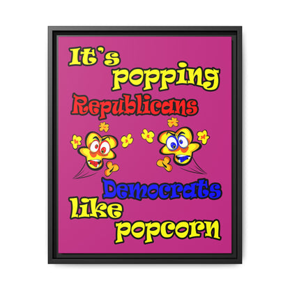 popping like popcorn - framed canvas art (pink)