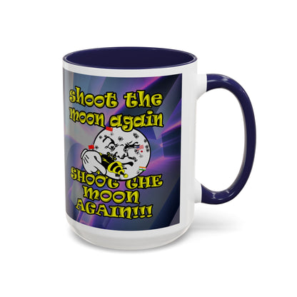 shoot the moon again - Accent Mug (grey-pink wave)