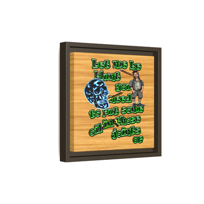 og - framed canvas art (butterscotch wood finish)