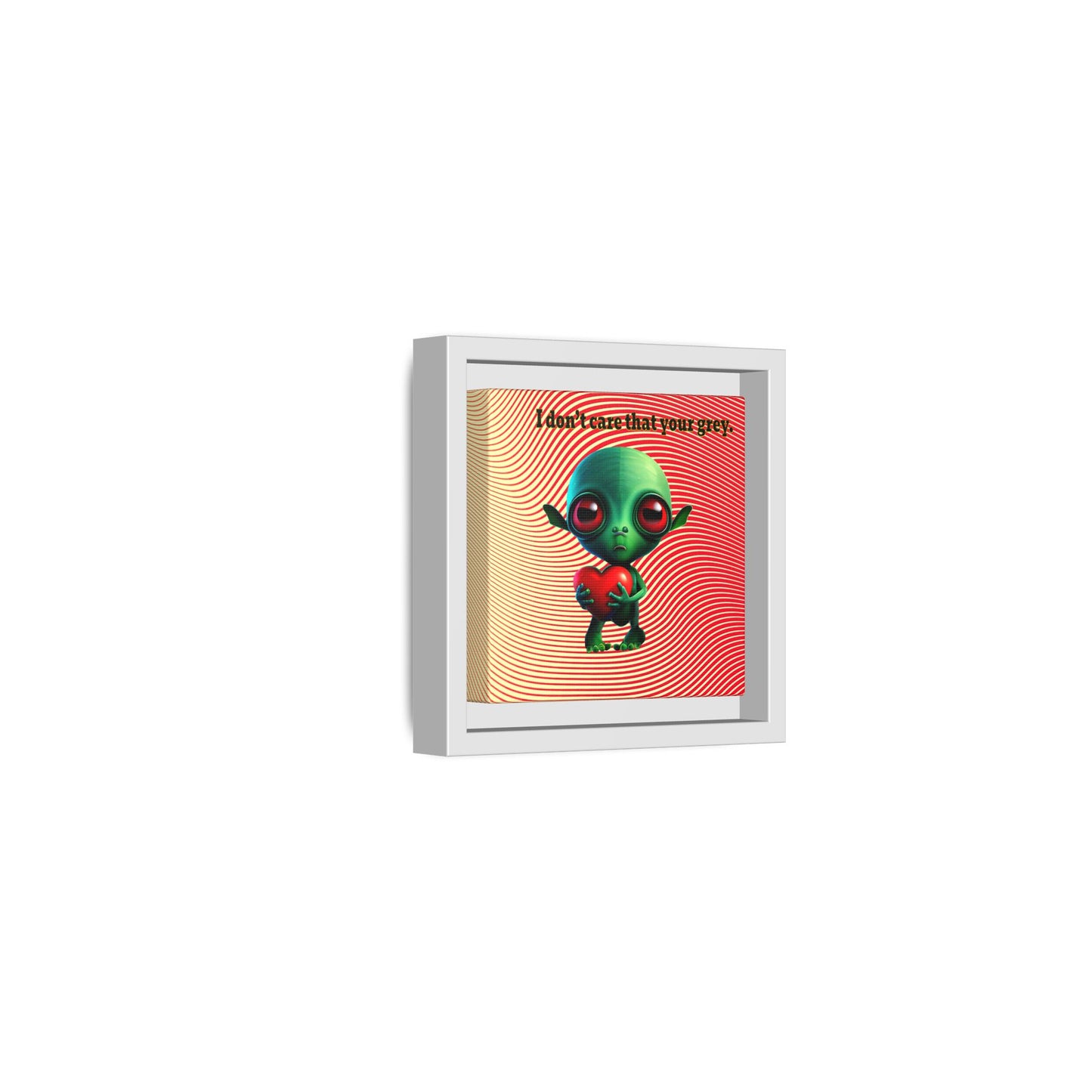 I don't care that your grey - framed canvas art (yellow-orange wave)