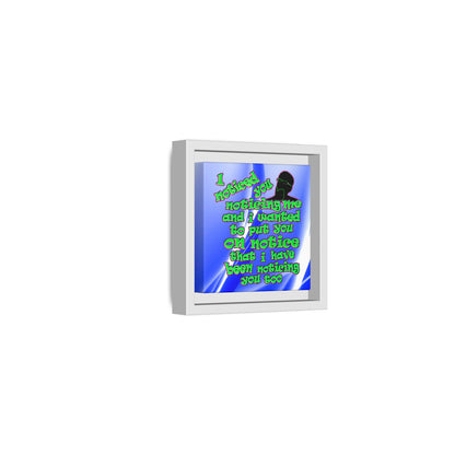noticed you noticing - framed canvas art (blue-white wave)