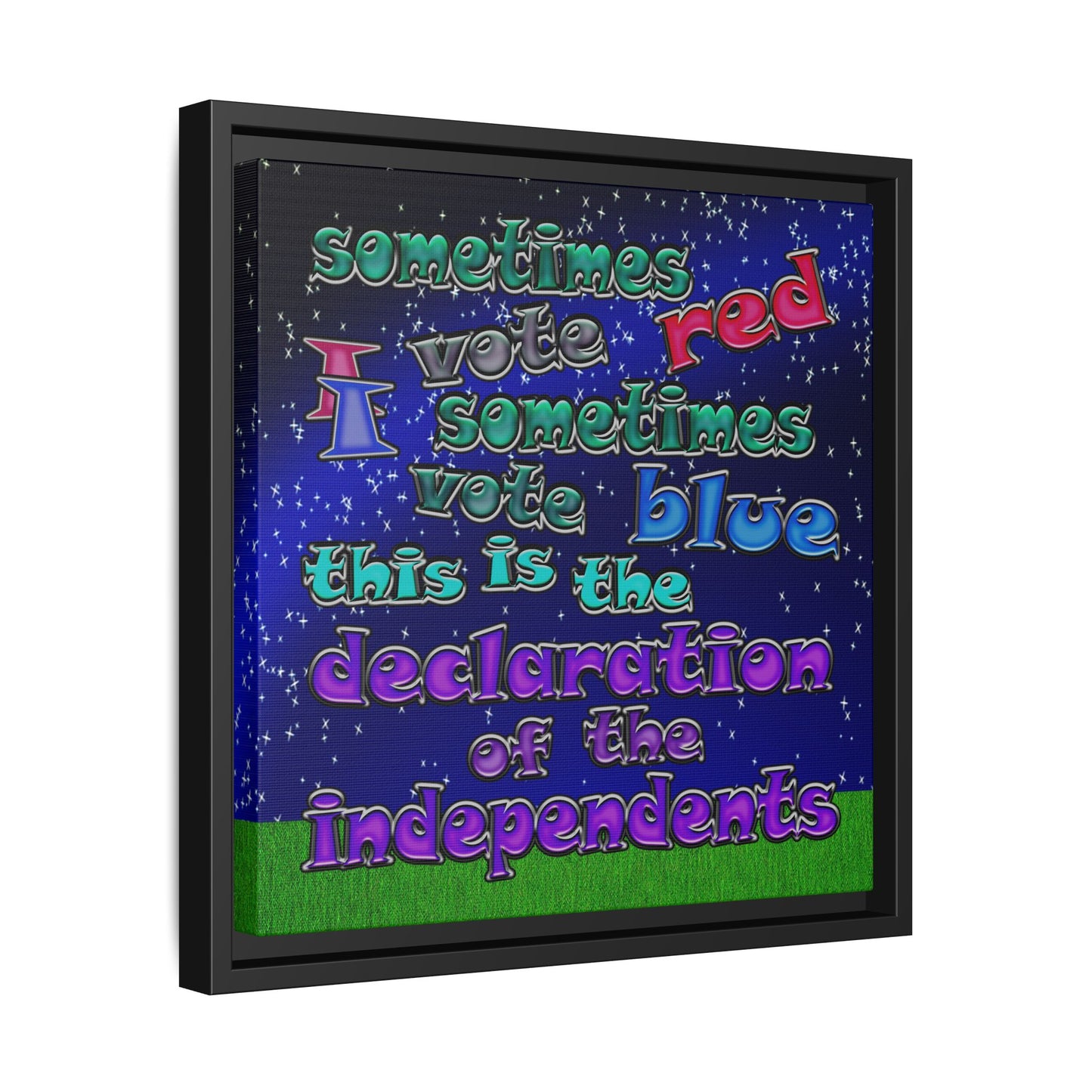 declaration of the independents - framed canvas art ('snoops' background)