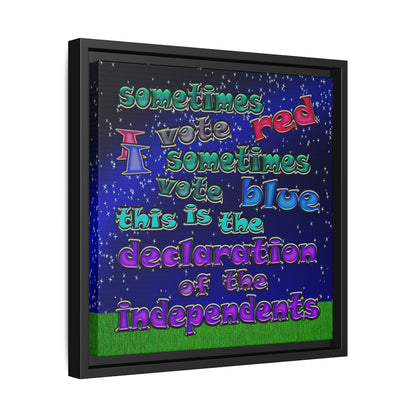 declaration of the independents - framed canvas art ('snoops' background)