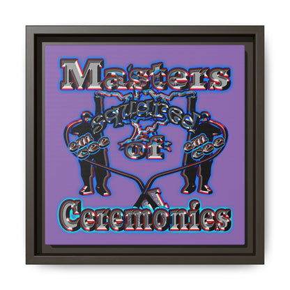 em cee squared - framed canvas art (light purple)