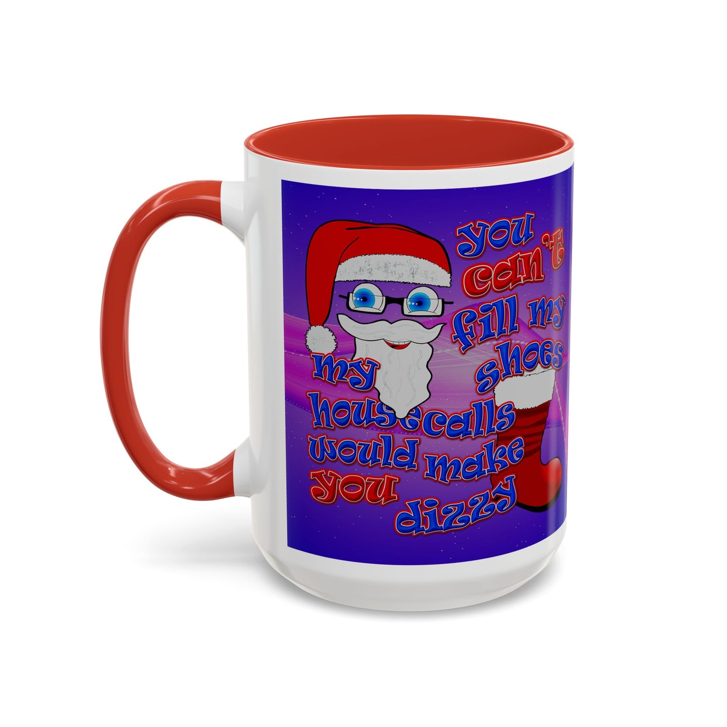santa's shoes - Accent Mug (purple-pink wave)