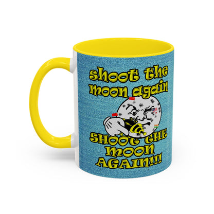 shoot the moon again - Accent Mug (faded blue)
