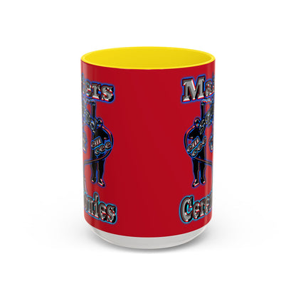 em cee squared - Accent Mug (dark red)