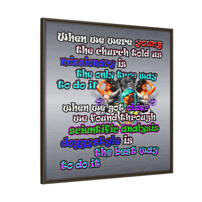 doggystyle - framed canvas art (brushed nickel)