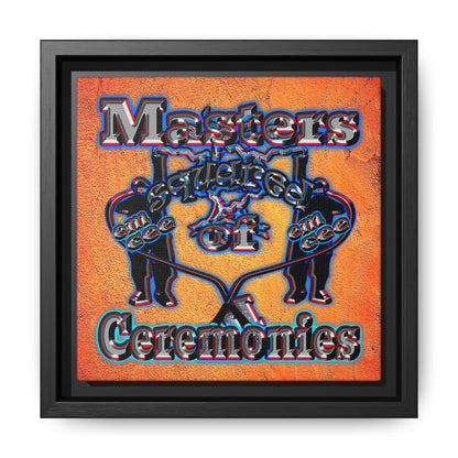 em cee squared - framed canvas art (burnt orange)