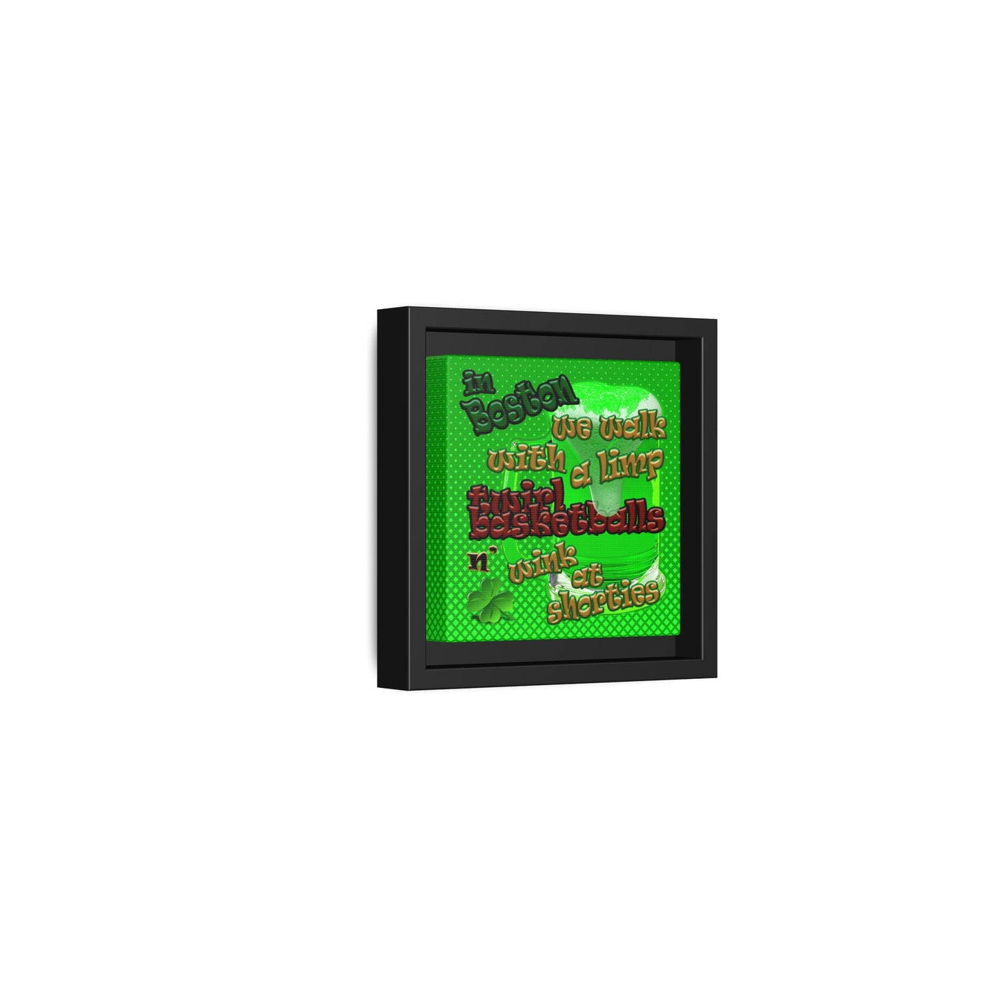 celtics logo - framed canvas art (logo green)